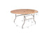 Chivari 72" (6 Foot) Round Heavy Duty Natural Plywood Folding Banquet Table TPLYRD72VG-AX-T