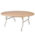 8 Plywood 72" (6 Foot) Round Folding Tables with Vinyl Edge + Extra Large Steel Banquet Table Cart