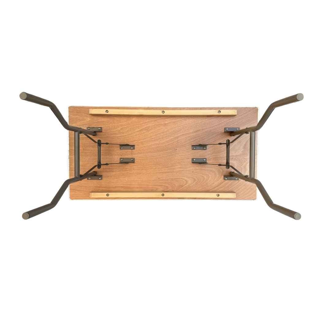 Chivari 48" x 24" 4 Foot Rectangle Heavy Duty Plywood Folding Table TPLYRT4824MG-AX-T