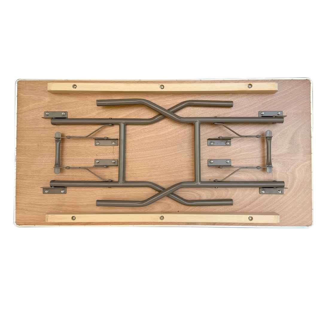 Chivari 48" x 24" 4 Foot Rectangle Heavy Duty Plywood Folding Table TPLYRT4824MG-AX-T