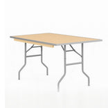 48" x 30" (4 Foot) Rectangle Heavy Duty Plywood Folding Table