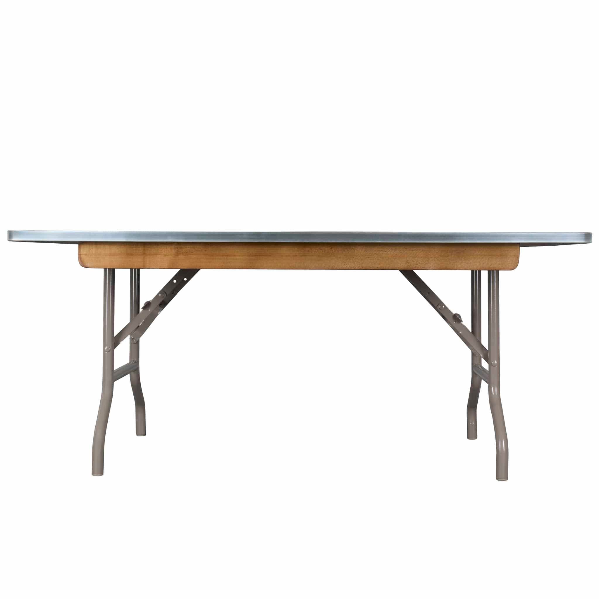 Chivari Kids 48" x 30" (4 Foot) Rectangle Plywood Folding Banquet Table TPLYRT4830MG-KID-AX-T