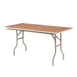 60" x 30" (5 Foot) Rectangle Heavy Duty Plywood Folding Table with Steel Skeleton™