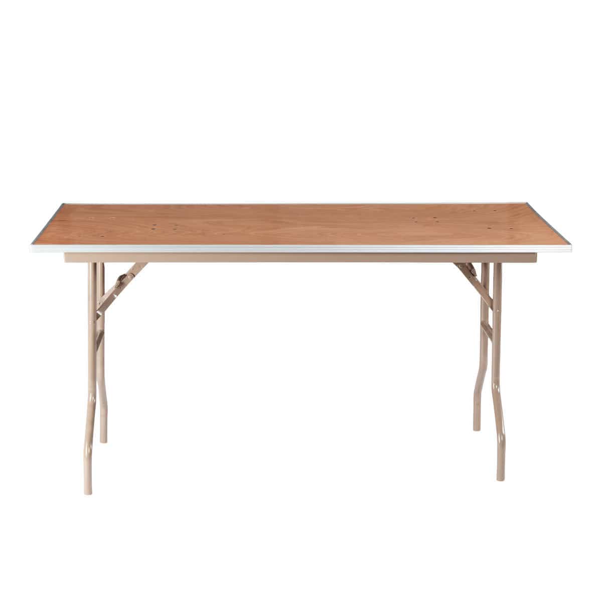 Chivari 60" x 30" (5 Foot) Rectangle Heavy Duty Plywood Folding Table with Steel Skeleton™ TPLYRT6030MG-ST-AX-T