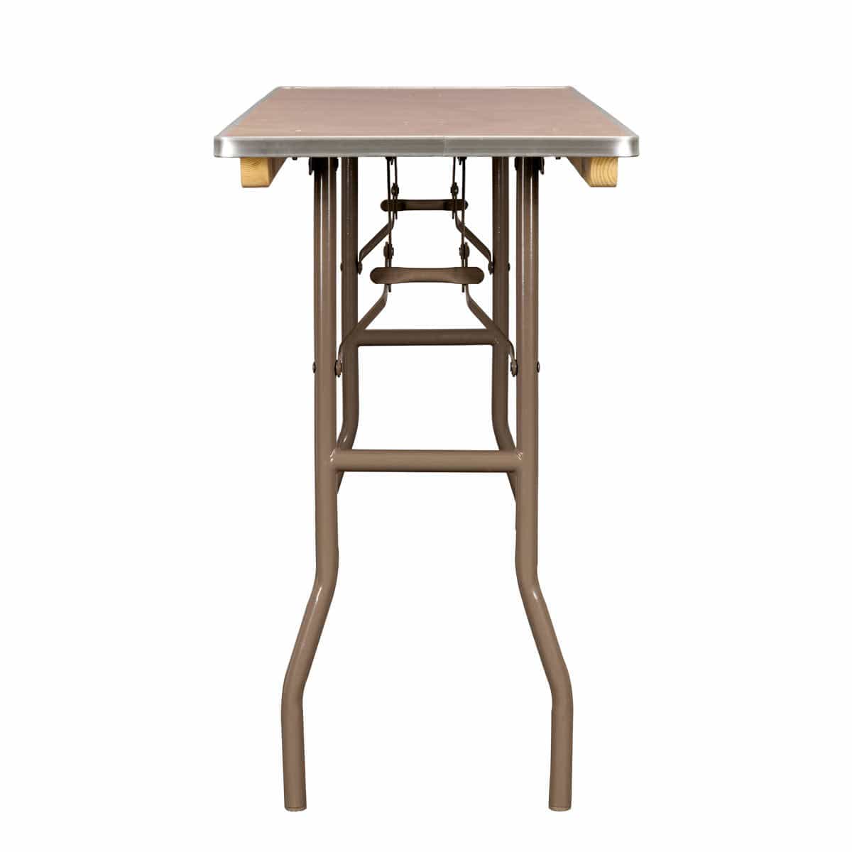 Chivari 72" x 18" (6 Foot) Rectangle Heavy Duty Plywood Folding Seminar Table with Metal Edge TPLYRT7218MG-AX-T