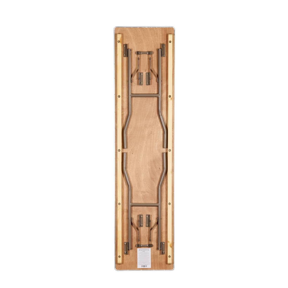 Chivari 72" x 18" (6 Foot) Rectangle Heavy Duty Plywood Folding Seminar Table with Metal Edge TPLYRT7218MG-AX-T