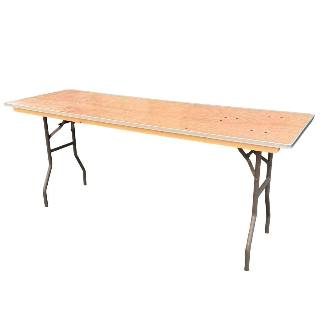 Chivari 72" x 24" (6 Foot) Rectangle Plywood Folding Table TPLYRT7224MG-AX-T