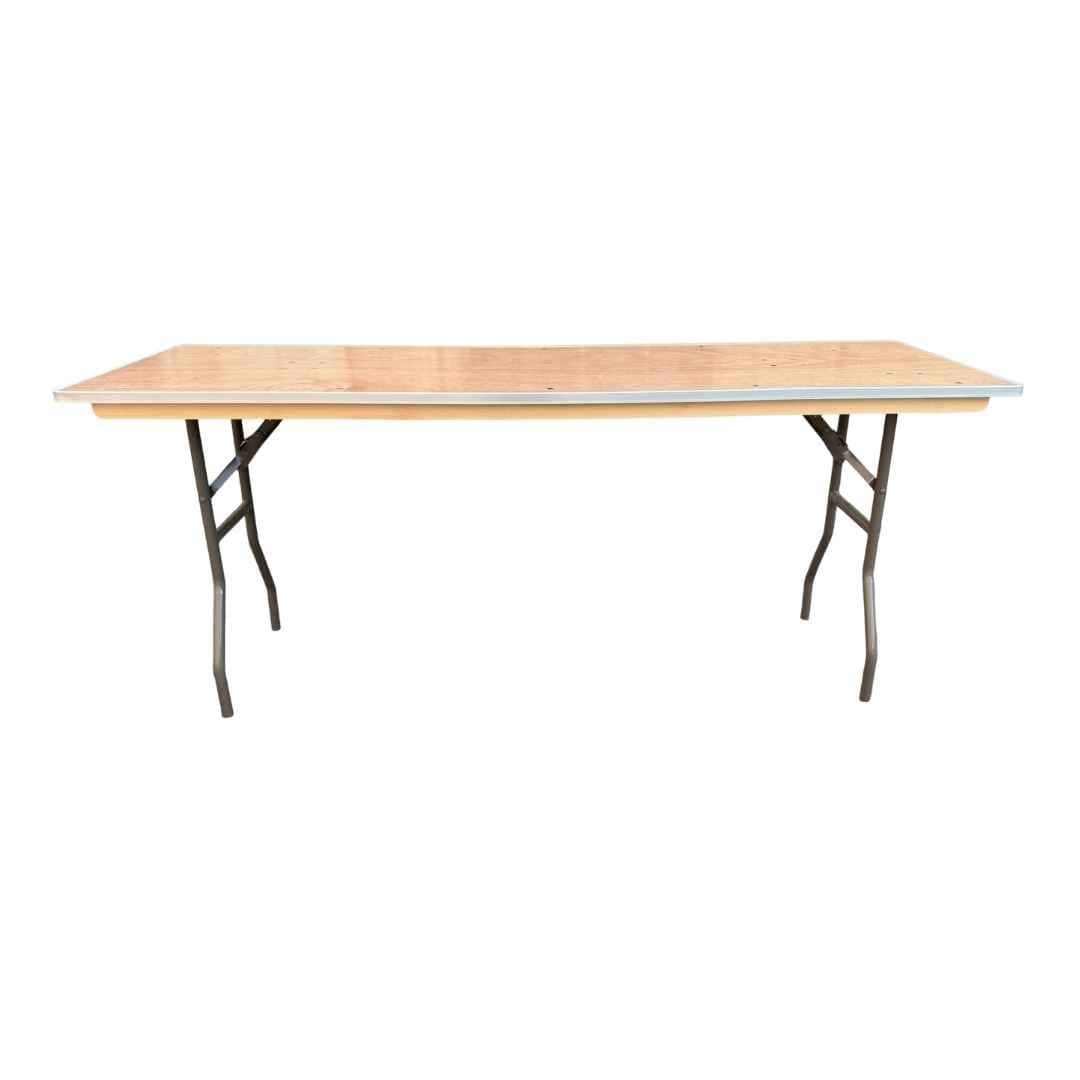 Chivari 72" x 24" (6 Foot) Rectangle Plywood Folding Table TPLYRT7224MG-AX-T