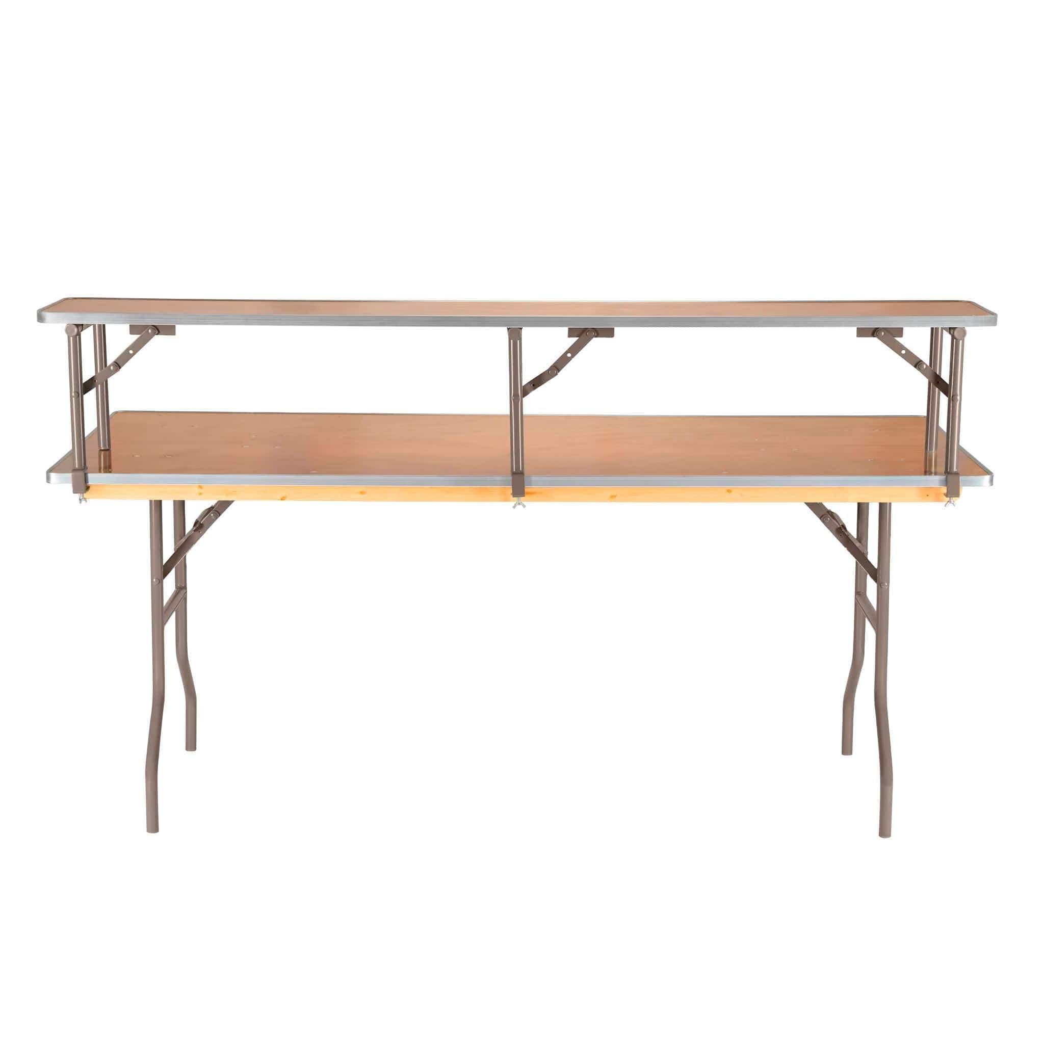 Chivari 6 Foot (72"x30") Rectangle Plywood Table and Bar Top TPLYRT7230-BAR-KT-AX