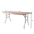10 Plywood 72" x 30" (6 Foot) Rectangle Folding Tables with Metal Edge + Steel Banquet Table Cart
