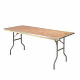 72" x 30" (6 Foot) Rectangle Plywood Folding Table