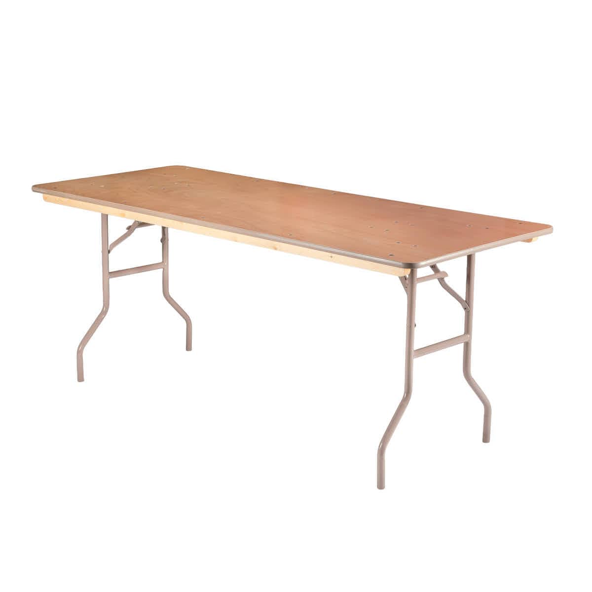 Chivari 72" x 30" (6 Foot) Rectangle Heavy Duty Plywood Folding Table TPLYRT7230VG-AX-T