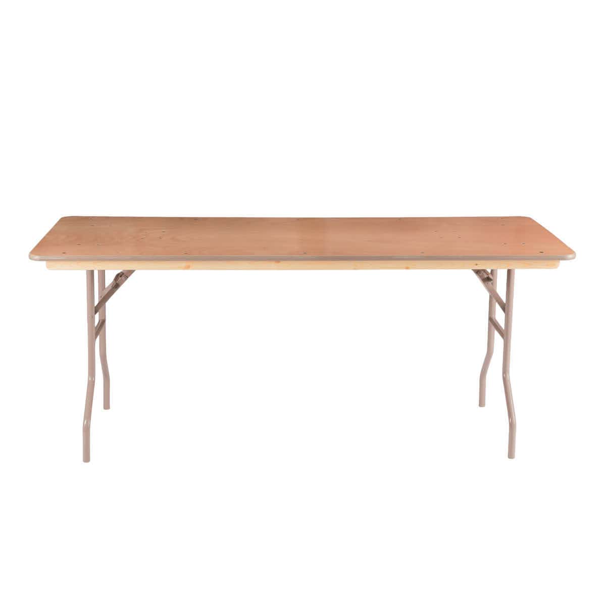 Chivari 72" x 30" (6 Foot) Rectangle Heavy Duty Plywood Folding Table TPLYRT7230VG-AX-T