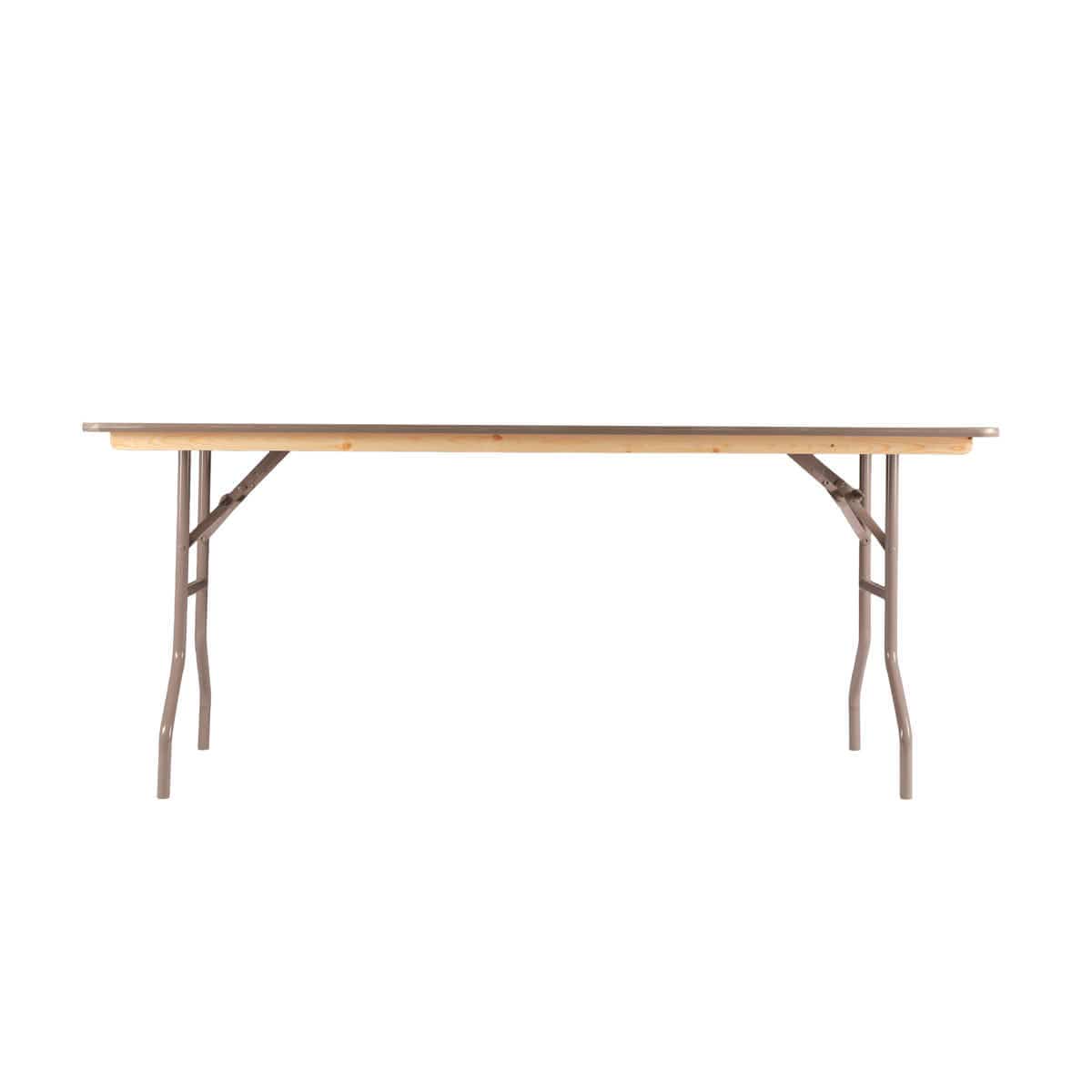Chivari 72" x 30" (6 Foot) Rectangle Heavy Duty Plywood Folding Table TPLYRT7230VG-AX-T