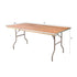 Chivari 72" x 36" (6 Foot) Rectangle Plywood Folding Table with Metal Edge TPLYRT7236MG-AX-T