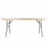 Chivari 72" x 36" (6 Foot) Rectangle Plywood Folding Table with Metal Edge TPLYRT7236MG-AX-T