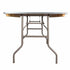 Chivari 72" x 36" (6 Foot) Rectangle Plywood Folding Table with Metal Edge TPLYRT7236MG-AX-T