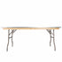 Chivari 72" x 42" (6 Foot) Rectangle Plywood Folding Table with Metal Edge TPLYRT7242MG-AX-T