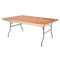 Chivari 72" x 48" (6 Foot) Rectangle Plywood Folding Table with Metal Edge TPLYRT7248MG-AX-T