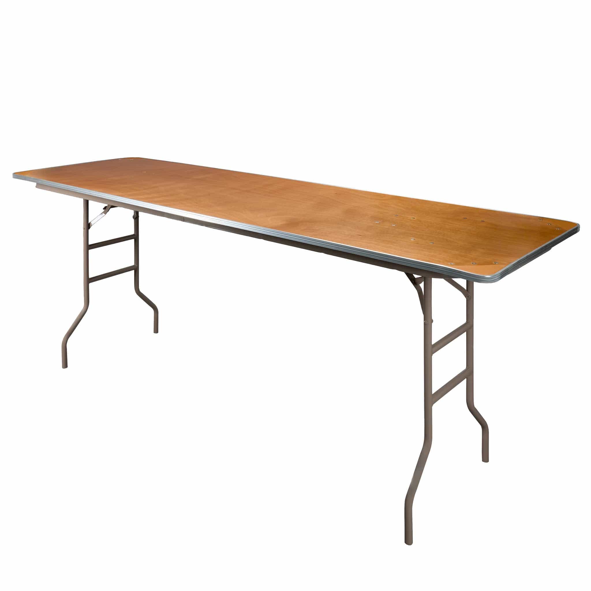 Chivari 96" x 30" (8 Foot) Kitchen Prep Folding Table with Steel Skeleton™ TPLYRT9630M-KCH-AX-T