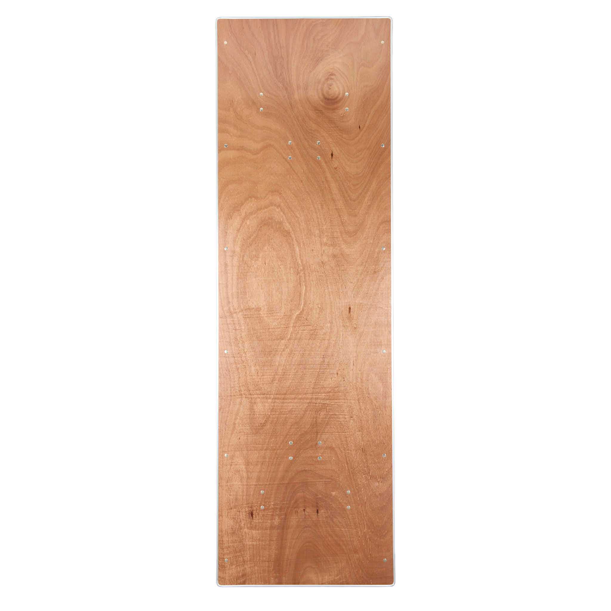 Chivari 96" x 30" (8 Foot) Rectangle Heavy Duty Natural Plywood Folding Banquet Table TPLYRT9630MG-AX-T