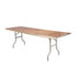 8 Plywood 96" x 30" (8 Foot) Rectangle Folding Tables with Vinyl Edge + Extra Large Steel Banquet Table Cart