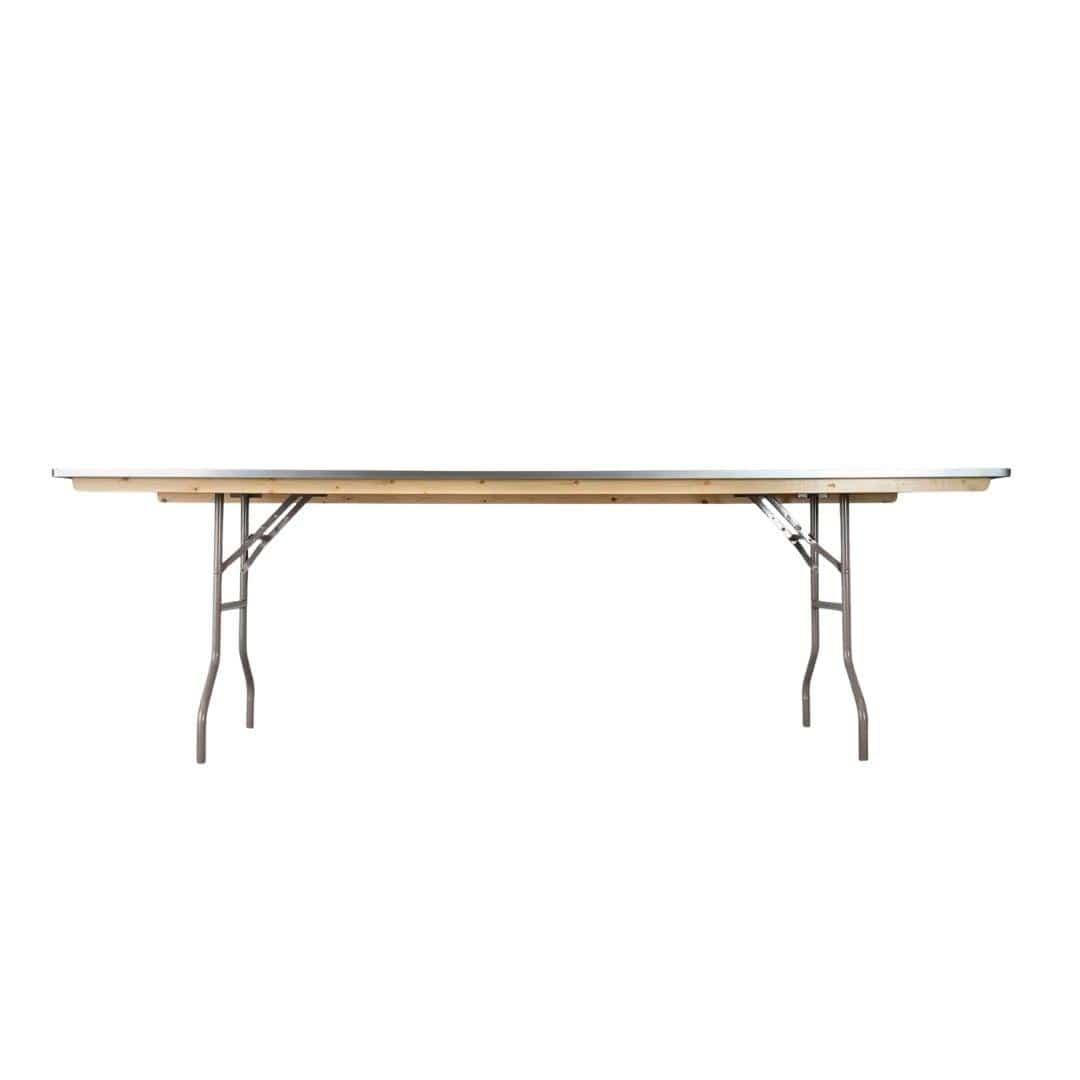 Chivari 96" x 30" (8 Foot) Rectangle Plywood Folding Table TPLYRT9630VG-AX-T