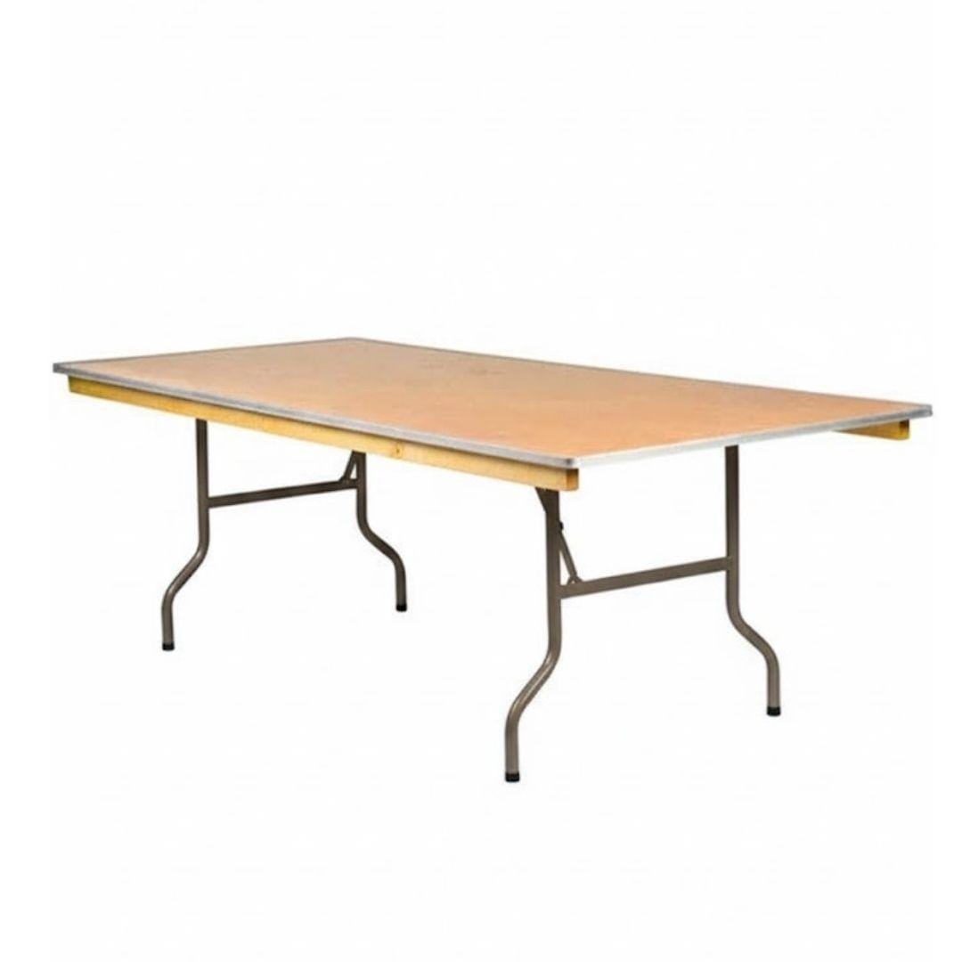 Chivari 96" x 48" (8 Foot) Rectangle Plywood Folding Table TPLYRT9648MG-AX-T