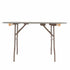 Chivari Natural Square 48" x 48" (4') Heavy Duty Plywood Folding Table with Warm Gray Legs TPLYSQ48MG-AX-T