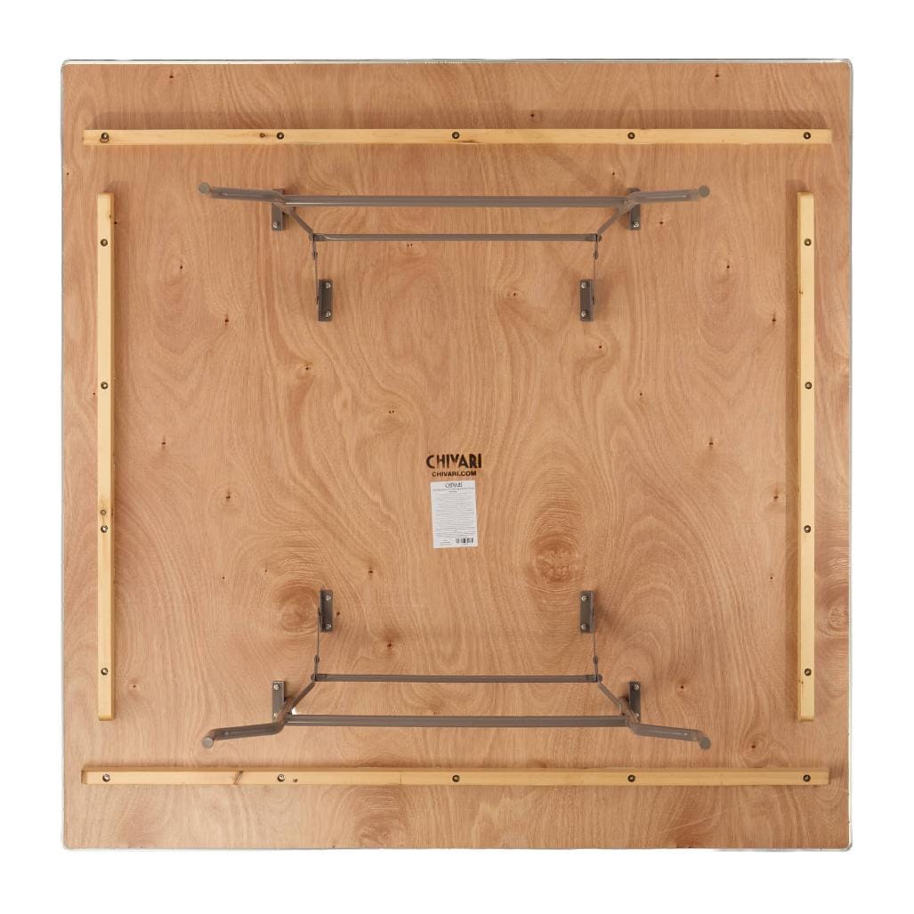 Chivari 72" x 72" (6 Foot) Square Plywood Folding Table TPLYSQ72MG-AX-T