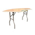 Chivari 68" x 24" (6 Foot) Serpentine Plywood Folding Table with Metal Edge TPLYSRP68MG-AX-T