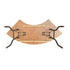 Chivari 68" x 24" (6 Foot) Serpentine Plywood Folding Table with Metal Edge TPLYSRP68MG-AX-T