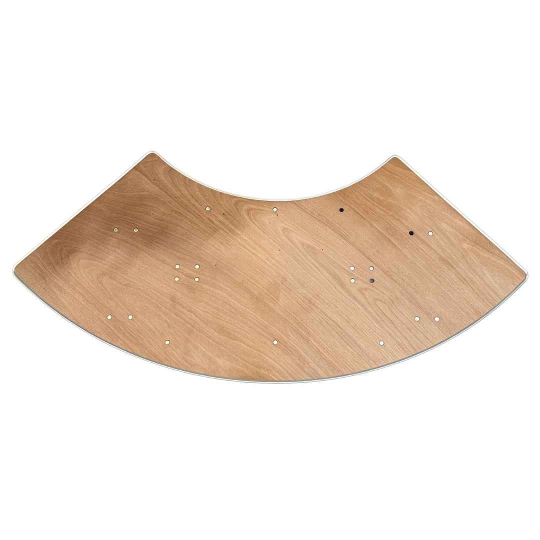 Chivari 68" x 24" (6 Foot) Serpentine Plywood Folding Table with Metal Edge TPLYSRP68MG-AX-T