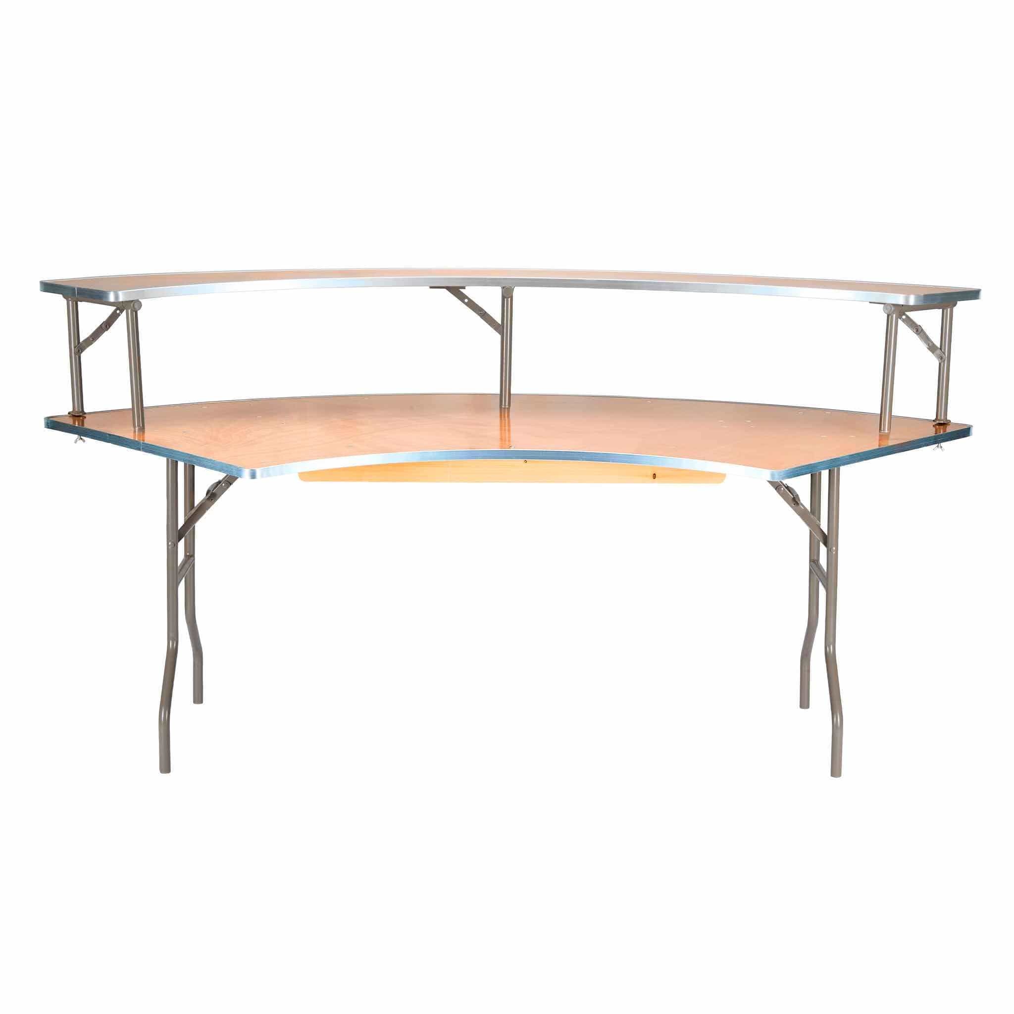 Chivari 7 Foot (84" x 30") Serpentine Plywood Table and Bar Top TPLYSRP84-BAR-KT-AX