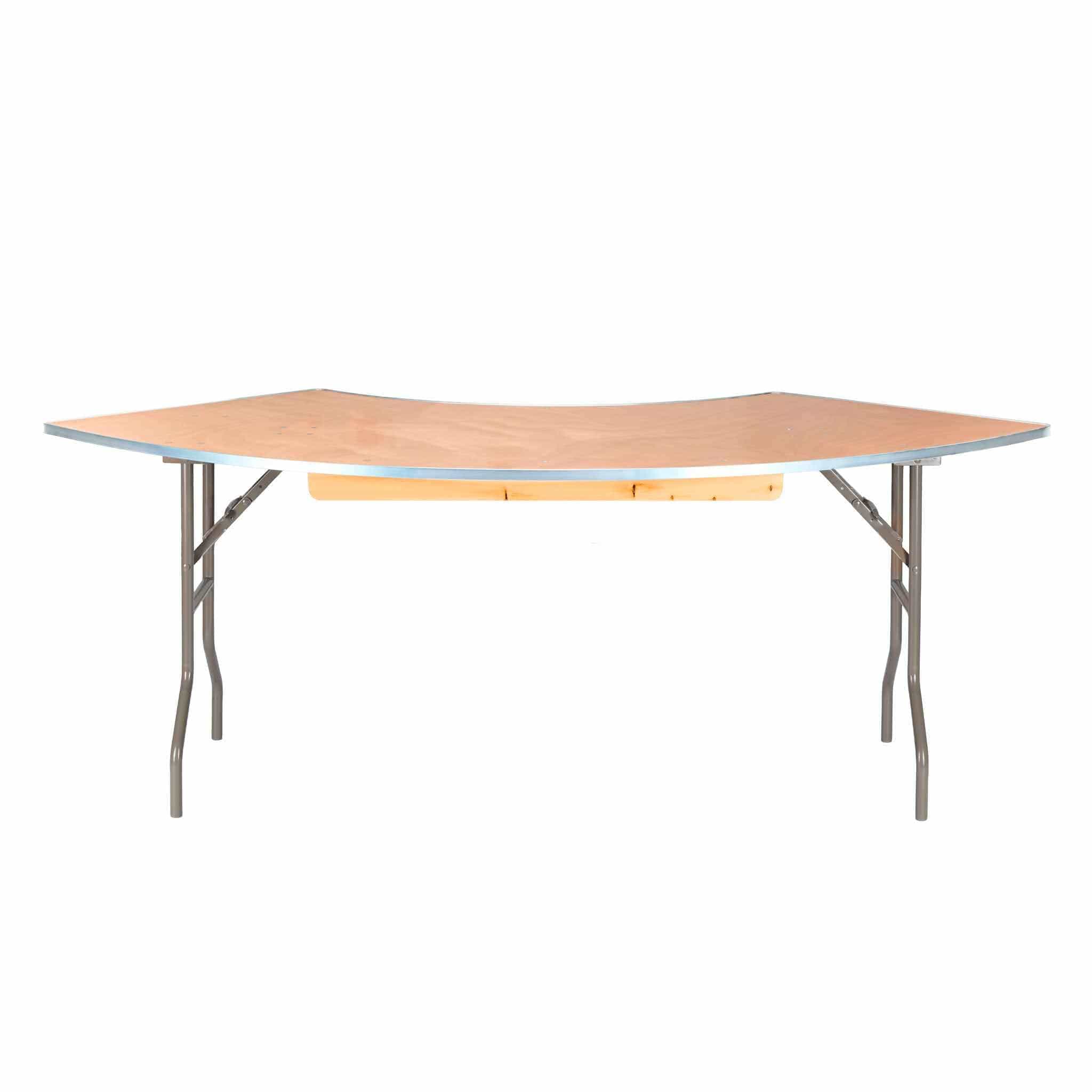 Chivari 7 Foot (84" x 30") Serpentine Plywood Table and Bar Top TPLYSRP84-BAR-KT-AX