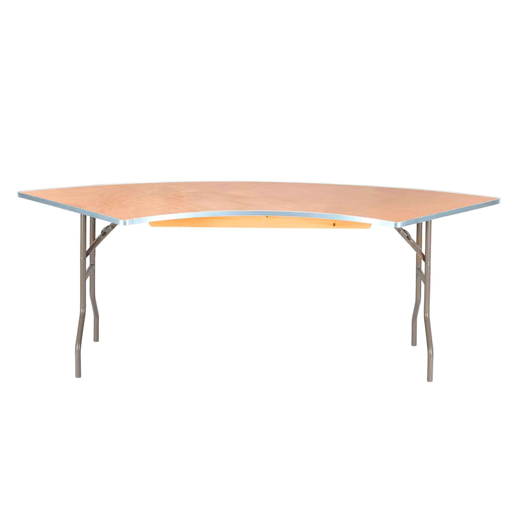 Chivari 7 Foot (84" x 30") Serpentine Plywood Table and Bar Top TPLYSRP84-BAR-KT-AX