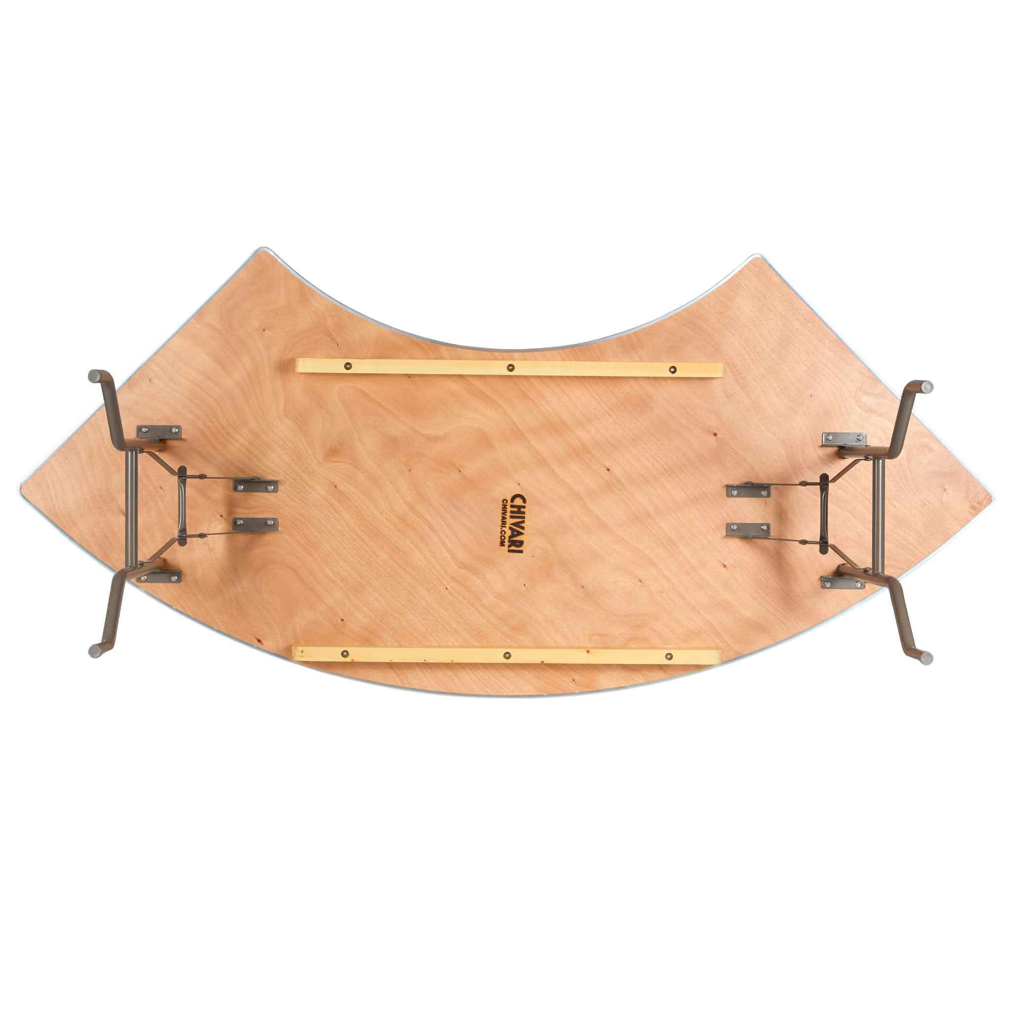 Chivari 7 Foot (84" x 30") Serpentine Plywood Table and Bar Top TPLYSRP84-BAR-KT-AX