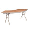 Chivari 84" x 30" (7 Foot) Serpentine Plywood Steel Skeleton Folding Table TPLYSRP84MG-ST-AX