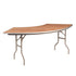 Chivari 84" x 30" (7 Foot) Serpentine Plywood Steel Skeleton Folding Table TPLYSRP84MG-ST-AX