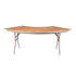 Chivari 84" x 30" (7 Foot) Serpentine Plywood Steel Skeleton Folding Table TPLYSRP84MG-ST-AX