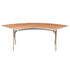 Chivari 84" x 30" (7 Foot) Serpentine Plywood Steel Skeleton Folding Table TPLYSRP84MG-ST-AX