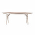 Chivari 84" x 30" (7 Foot) Serpentine Plywood Steel Skeleton Folding Table TPLYSRP84MG-ST-AX