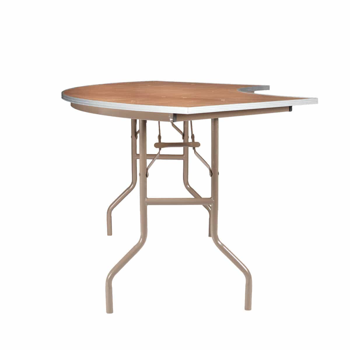 Chivari 84" x 30" (7 Foot) Serpentine Plywood Steel Skeleton Folding Table TPLYSRP84MG-ST-AX