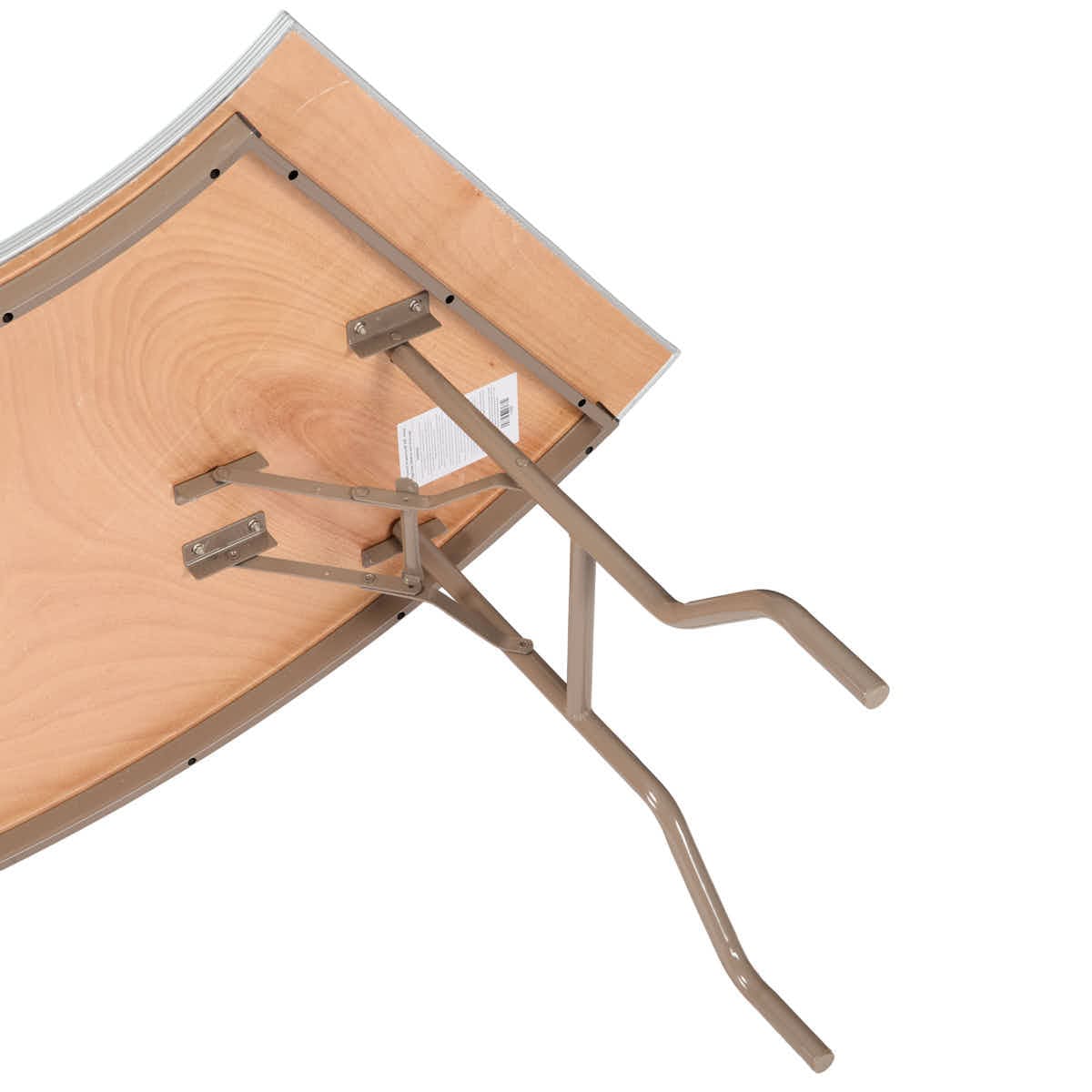 Chivari 84" x 30" (7 Foot) Serpentine Plywood Steel Skeleton Folding Table TPLYSRP84MG-ST-AX