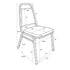 Chivari Burgundy Vinyl Silver Vein Steel Frame Trapezoid Back 34" Banquet Chair CQTVBU4-ZF-T