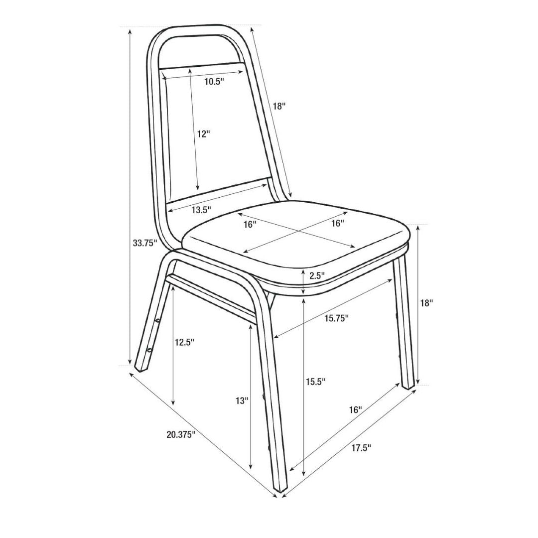 Chivari Brown Vinyl Copper Vein Steel Frame Trapezoid Back 34" Banquet Chair CQTVBR4-ZF-T