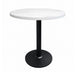 Chivari 30" Round Resin Top Restaurant Table with Black Round Base TRTRD30R-1-KT2