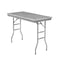 Chivari 48" x 24" (4 Foot) Stainless Steel Counter Height Kitchen Folding Table with Steel Skeleton™ TSTNRT4824-AX