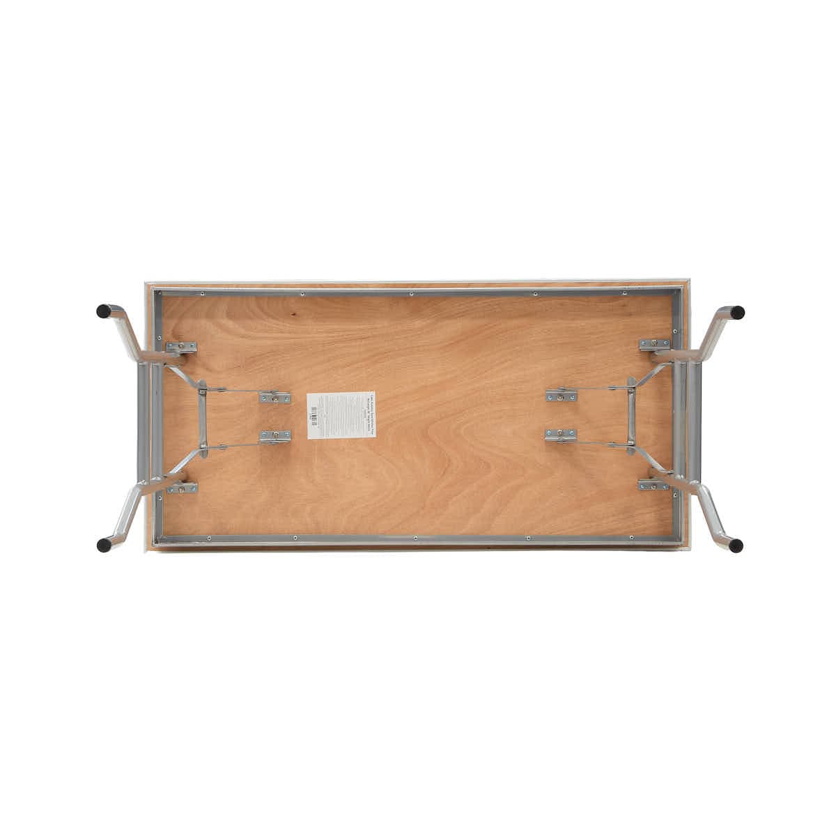Chivari 48" x 24" (4 Foot) Stainless Steel Counter Height Kitchen Folding Table with Steel Skeleton™ TSTNRT4824-AX