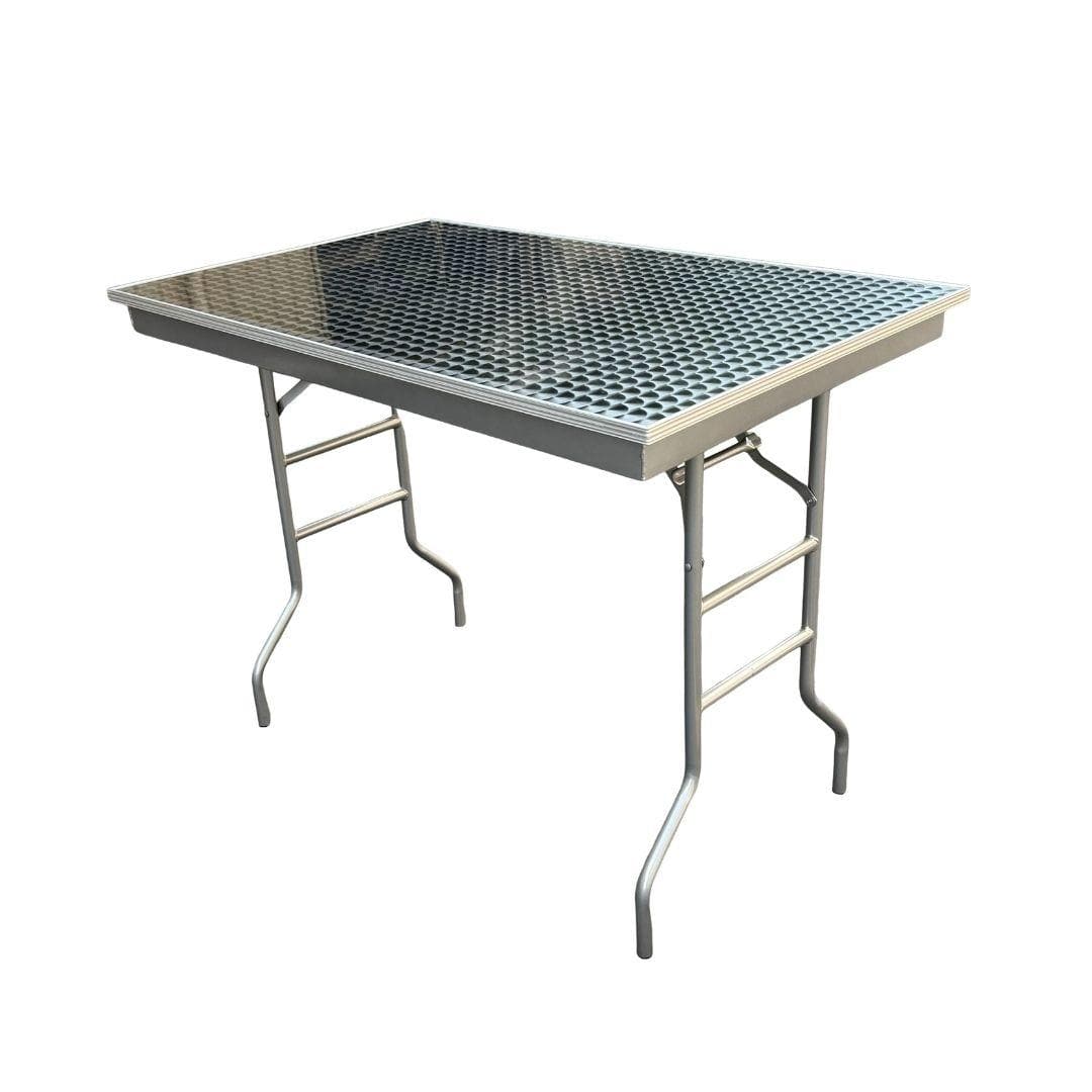 Chivari 48" x 30" (4 Foot) Stainless Steel Counter Height Buffet Folding Table with Steel Skeleton™ TSTNRT4830-AX